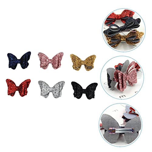 HAPINARY 6 Stück Teiliges Haarschleifen mit Glitzer Pailletten Bunte Schleifen Haarspangen für Mädchen und Kleinkinder Modisches Haarschmuck Zubehör für Geburtstage und Festtage von HAPINARY