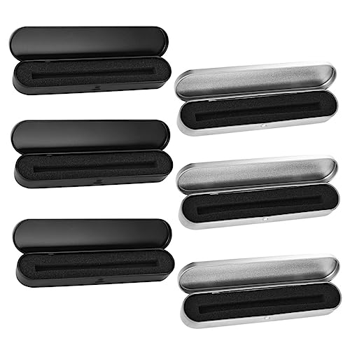 HAPINARY 6stücke Metall-stifthalter-Boxen Kratzfeste Aufbewahrungsboxen Für Stifte Kompakte Und Leichte Einzelstiftbehälter Mit Deckel Für Haushalt Und Schüler von HAPINARY