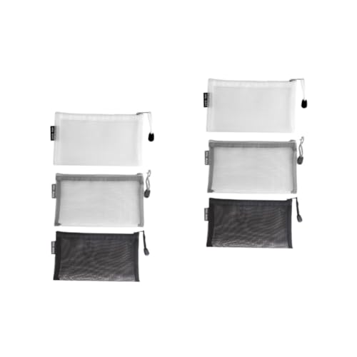 HAPINARY 6 Teiliges Federmäppchen, Federtasche, Schreibwaren Stifte Aufbewahrungstasche, Multifunktionale Aufbewahrungstasche, Netz Organizer Taschen, Netz Bleistifthalter, von HAPINARY