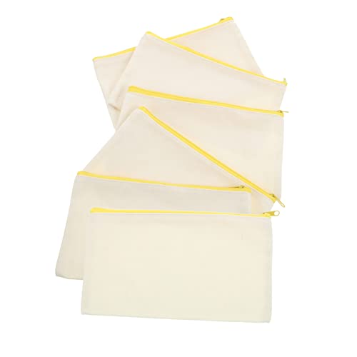 HAPINARY Canvas Taschen Zum Bemalen Blanko Tote Taschen Federmappe Mit Reißverschluss Für Stifte Bleistifte Anspitzer Langlebig Und Praktisch von HAPINARY