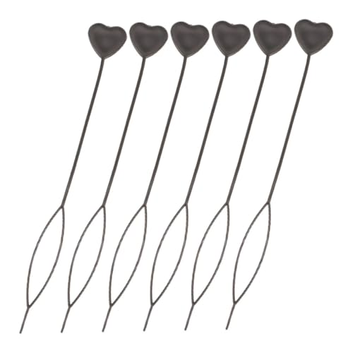 HAPINARY 6-teiliges Haarflechtwerkzeug Mit Herz-design Schnell Zum Perlen Und Stylen Der Haare Flechtwerkzeug Aus Kunststoffharz Für Mädchen Und Frauen Schwarz von HAPINARY