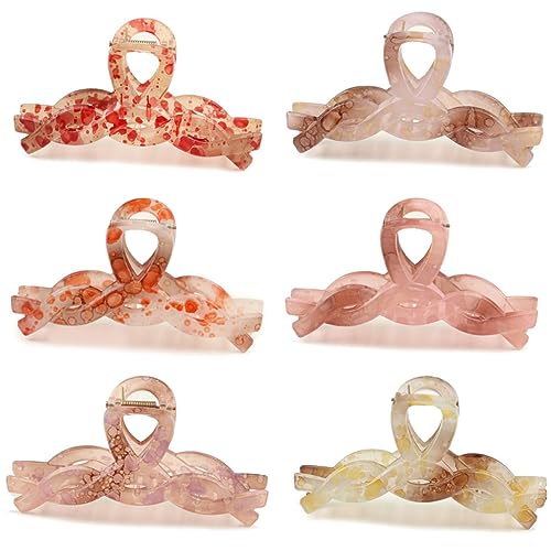 HAPINARY 6 Stück Japanische Haarklammern Modische Klammern Haarklammern Klammern Für Langes Haar Aus Kunststoff Gefertigt Für Dickes Haar Haarschmuck Für Damen von HAPINARY
