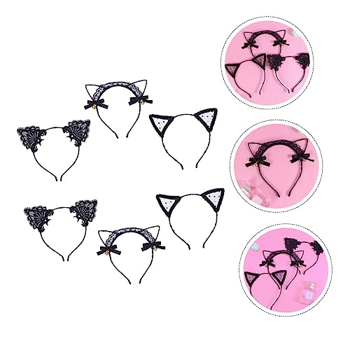 HAPINARY Cosplay Katzenohr-stirnbänder 6 Stück Tiere Kopfschmuck Für Party Haar-accessoires von HAPINARY