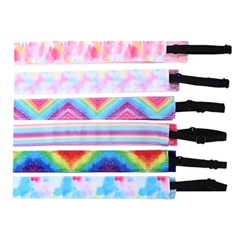 HAPINARY 6stücke Verstellbare Rutschfeste Stirnbänder Für Elastische Haarbänder Für Sport Yoga Und Fitness Atmungsaktive Haaraccessoires Einzigartigen Designs von HAPINARY