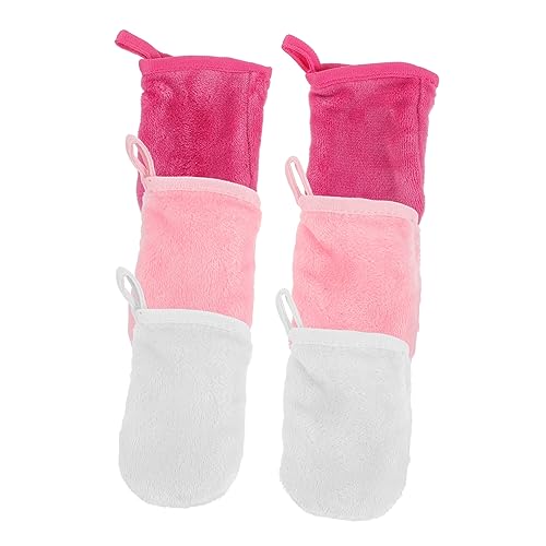 HAPINARY 6St Handschuhe waschen abschminken makeup remover microfiber gloves Make-up-Entfernung Make-up-Tücher Gesicht handtücher Reinigungshandschuh Lazy Remover-Handschuhe feine Faser von HAPINARY