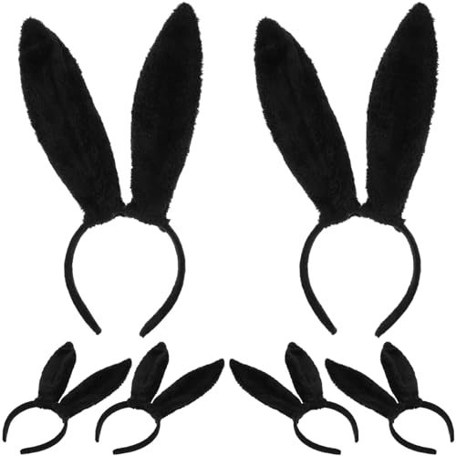 HAPINARY 6stücke Hase Ohren Haarbänder Plüsch Hasenohren Stirnband Kaninchen Ohr Haarband Zubehör Cosplay Haar Hoops Für Mädchen Party Kopfbedeckung von HAPINARY
