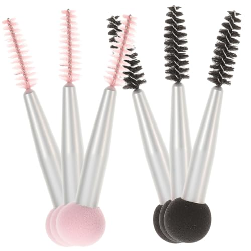 HAPINARY 6St Make-up-Pinsel aus Schwamm wimpernbürsten kit Schwammkopf für Make-up-Pinsel Concealer Pinsel lidschatten Kosmetik doppelte Bürste Mixer Schwammbürste reisen Nylon von HAPINARY