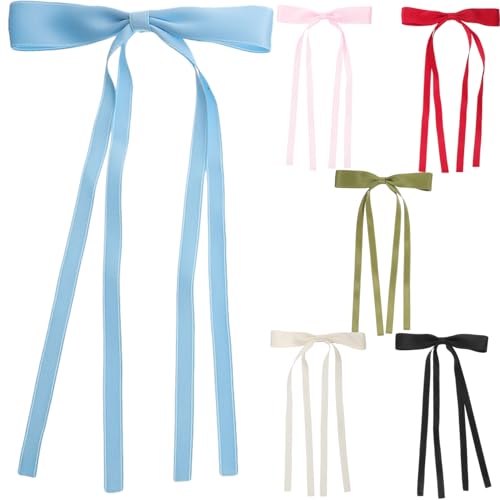 HAPINARY Haarspangen Mit Schleife Für Damen 6er-pack Haargummi Mit Schleife Modische Schleifen Für Haar-accessoires von HAPINARY