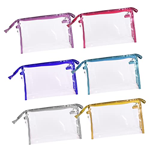 HAPINARY 6St wasserdichte transparente Tasche Kosmetiktaschen für Damen klein Kulturbeutel für Mädchen durchsichtige Kosmetiktasche Make-up-Taschen Makeup Tasche Mode PVC von HAPINARY