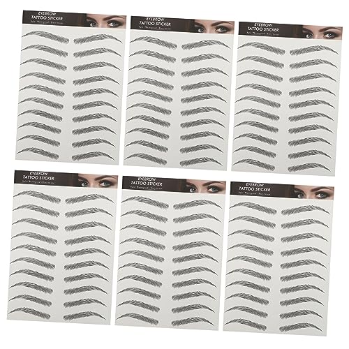 HAPINARY 6blätter Wasserfeste Temporäre Augenbrauen Tattoos Aufkleber Augenbrauenform Makeup Augenbrauen Aufkleber Für Frauen von HAPINARY