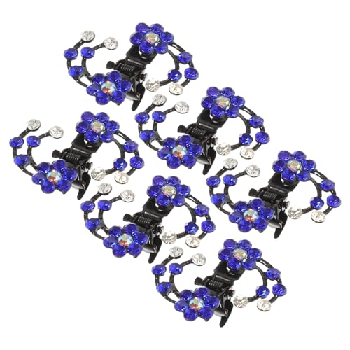 HAPINARY 6stücke Teiliges Mini Haarklammern Mit Kristallen Blossom Haarspangen Für Frauen Und Mädchen Hochzeits Party-haaraccessoires Dunkelblau von HAPINARY
