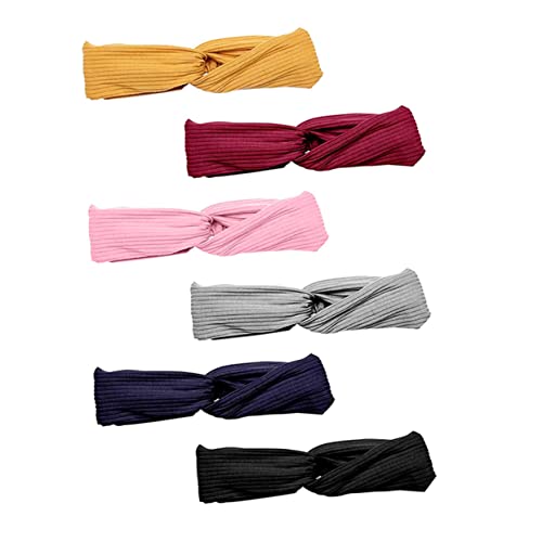 HAPINARY 6stücke Elastisches Stirnband Für Damen Sportkopfschmuck Mit Kreuz-design Wasserabsorbierendes Kopfband Bequem Für Yoga Laufen Und Training von HAPINARY