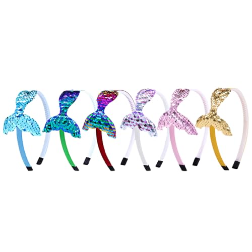 HAPINARY 6stücke Meerjungfrauenschwanz Stirnband Für Mädchen Party Bühnenauftritt Haar Accessoires Aus Hochwertigem Material Leicht Tragbar Und Langlebig Für Kostüm-veranstaltungen von HAPINARY