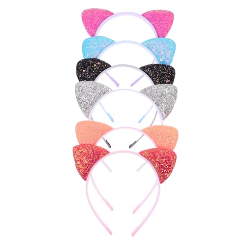 HAPINARY 6stücke Katzenohren Haarbänder Junge Mädchen Party Stirnbänder Haarschmuck Haarband Kopfschmuck Zubehör Für Mädchen Und Festival von HAPINARY