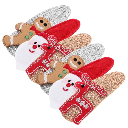 HAPINARY 6stücke Teiliges Weihnachts-haarclips Für Glitzernde Haarnadeln Mit Weihnachtsmann Rentier Und Lebkuchenmann Festliche Haaraccessoires Für Frauen Und Mädchen von HAPINARY