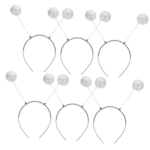 HAPINARY 6stücke Teiliges Weihnachtsball Haarreif Party-haaraccessoire Mit Weißen Schaumstoffbällen Für Erwachsene Für Festliche Anlässe Und Feiern von HAPINARY