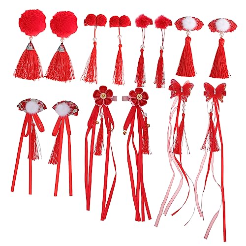 HAPINARY Haarspangen Satz Mit Quasten Für Mädchen Atmungsaktiv Leicht Modischer Kinderkopfschmuck Passend Zu Traditioneller Kleidung von HAPINARY