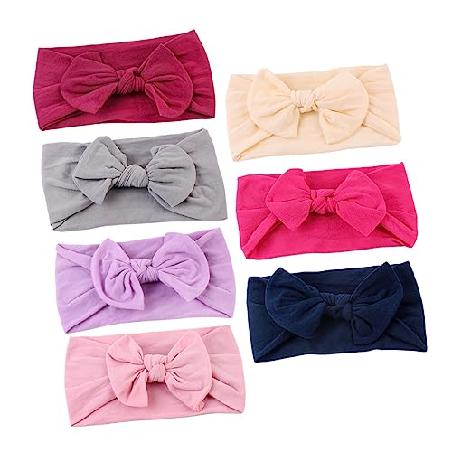 HAPINARY 7er Satz Elastische Stirnbänder Mit Schleifen Kopfbedeckung Für Kleine Mädchen Kinder Sommer Haarband von HAPINARY