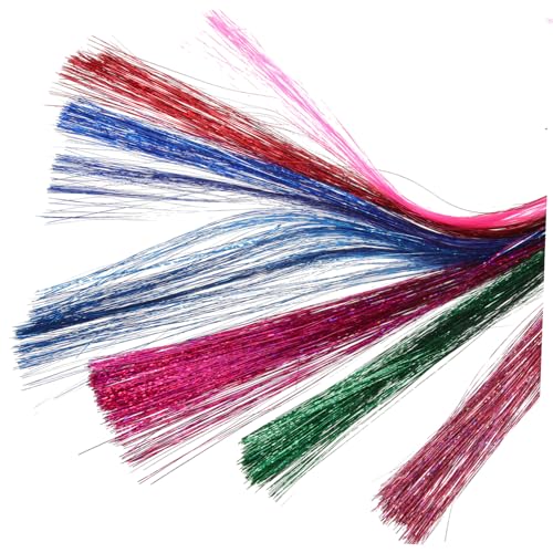 HAPINARY 7-teiliges Lametta-set Für Haarverlängerungen Glitzer-strings Für Frauen Feenhaar Lametta-set Kein Färben Erforderlich von HAPINARY