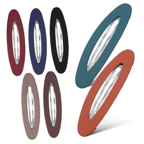 HAPINARY 7-teilige Flache Haarspangen Ovale Haarspangen Für Dünnes Haar Matte Druckknopf-haarspangen Haarstyling-clips Als Haar-accessoires Für Teenager-mädchen von HAPINARY