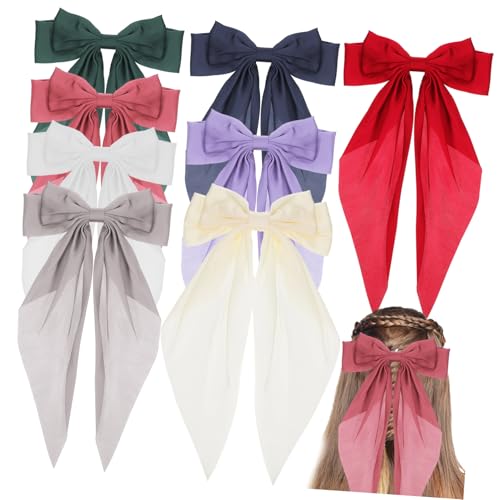 HAPINARY 8 Stück Große Haarschleifen Haarklammern Teilig Verschiedenen Farben Strapazierfähiges Material Leicht und Komfortabel Einfach zu Verwenden für Mädchen und von HAPINARY