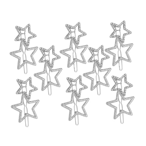 HAPINARY Stern-haarspangen Glitzernd Zinklegierung Haarnadeln Dekorative Clips Für Frauen Seitliche Haarspangen Kostümzubehör von HAPINARY