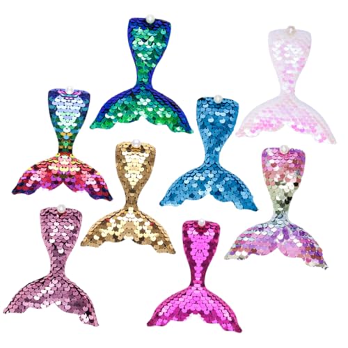 HAPINARY Haar-accessoires für Mädchen Haarspangen-set mit Meerjungfrauenschwanz 8-teilig Glitzernde Haarspangen in Jungen- und Mädchenform von HAPINARY