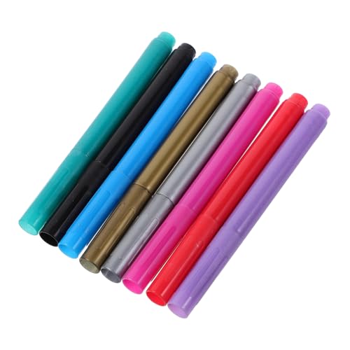 HAPINARY 8 Stück Teiliges Abwischbare Paint Marker Stifte für Weingläser Schnelltrocknend Langlebig Flexible Spitze für Partydekoration Kunst und Glasmarkierung von HAPINARY