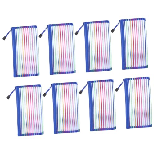 HAPINARY 8 Stück Teiliges Federmäppchen Groß Kapazität Zipper Stiftetasche Vielseitig für Schule Büro Mädchen Damen Handlich Leicht Robust Langlebig von HAPINARY