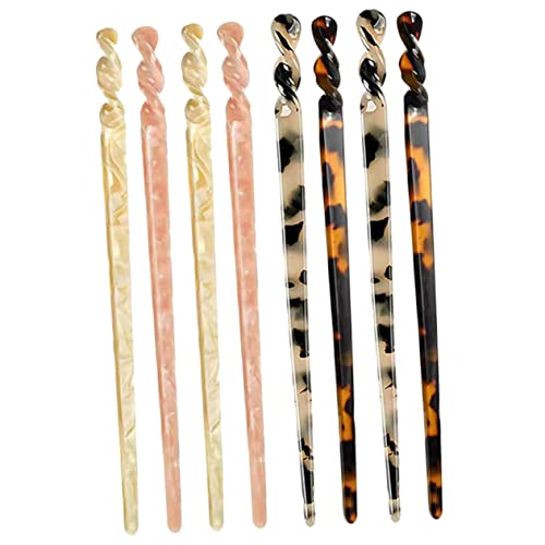 HAPINARY 8 Stück Schildpatt Haarstäbe Für Lange Haare Haarnadeln Aus Acetat Haarstyling-tools Für Frauen von HAPINARY