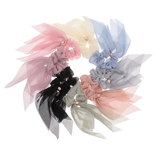 HAPINARY 8stücke Elastische Haarband Mit Knoten Langer Pferdeschwanzhalter Haarseile Für Damen Einfarbige Haarknoten Mit Schnalle von HAPINARY