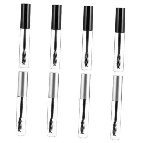 HAPINARY 8stücke Nachfüllbare Mascara-flaschen Transparente Runde Behälter Mit Schwarz Und Silberem Deckel Für Und Zuhause Leicht Und Praktisch Auslaufsicheres Design von HAPINARY