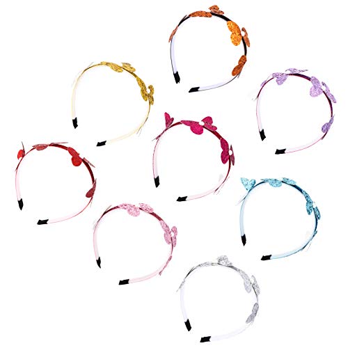 HAPINARY Blumen Haarband Für Kinder Stirnband Mit Perlenschmetterlingen Party-kopfschmuck Haar-accessoires Für Fotoshootings von HAPINARY
