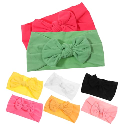 HAPINARY Haarband Stirnband Elastisch 8-teiliges Mit Schleife Turban Knoten Kopfbedeckung Für Kleinkinder Mädchen Leicht Und Bequem von HAPINARY