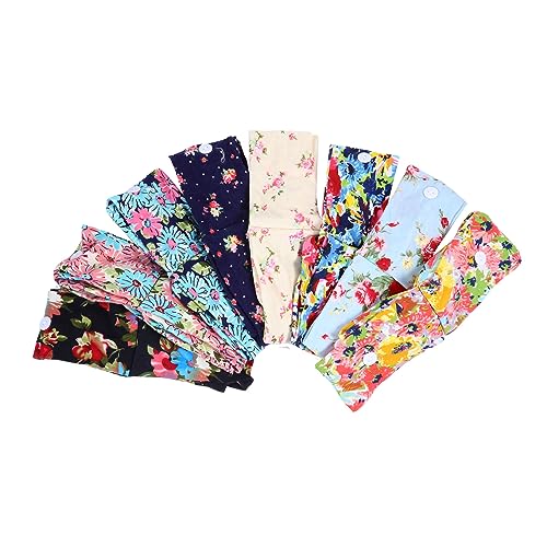 HAPINARY Elastisches Stirnband Mit Knopf Blumenmuster Dehnbar Für Damen Bequeme Haarbandlösung Schützt Ohren Beim Maskentragen von HAPINARY