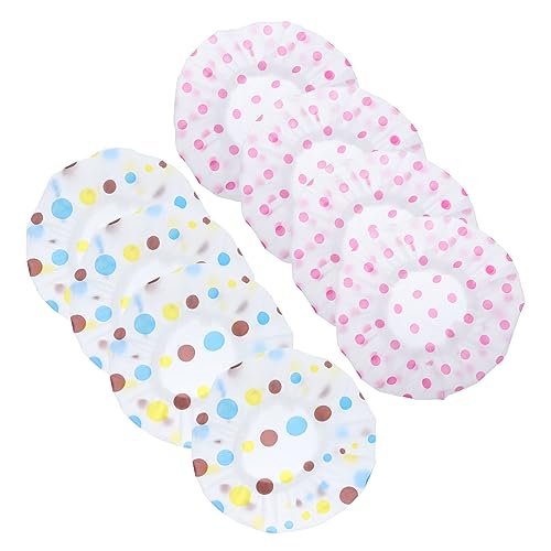 HAPINARY 8stücke Duschkappe Mit Punktedruck Wiederverwendbare Duschhauben Für Damen Wasserdichte Dusche Hüte Duschhut Für Erwachsene Praktisch Für Haarschutz Und Kopfschutz von HAPINARY