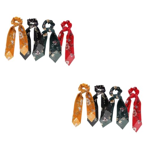 HAPINARY 8stücke Kreative Blumen-haargummis Mit Langen Bändern Langlebige Haarringe Modische Ponytail- Für Damen von HAPINARY