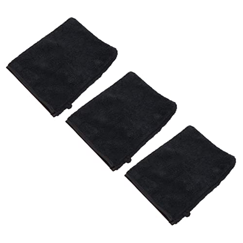 HAPINARY 9 Stk Fiber Make-up-entferner-handschuhe Duschhandschuhe Bade-peeling-handschuhe Spa-handtücher Für Die Gesichtsbehandlung Reinigungshandschuhe Gesichtswäscher Black Polyesterkante von HAPINARY