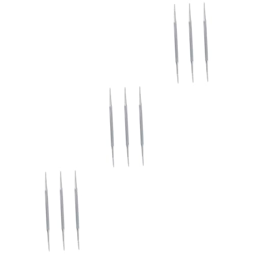 HAPINARY 9 Stk Nagelreiniger-Set Nagelhautentferner Bausatz Pusher Nagellack Trimmer nagelhautmesser fußnagelknipser nail set werkzeug Nagelhautschäler Schaber Nagelschieber Löffel Silver von HAPINARY