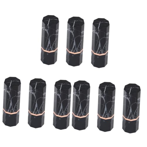 HAPINARY 9stücke Mini Marbling Lippenstift Tube Stilvolle Leere Kosmetikhülsen Für Frauen Kreative Unterverpackung Für Reisen Und Unterwegs Schwarz Langlebig Und Tragbar von HAPINARY