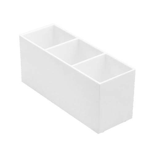 HAPINARY 1stück Drei-fächer Make-up Pinsel Aufbewahrungsbox Aus Praktische Kosmetik Organizer Für Schminktisch Und Büro Für Pinsel Stifte Und Make-up Zubehör Weiß von HAPINARY