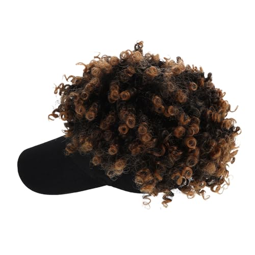 HAPINARY Afro Curly Wig Hat Für Und Mädchen Leichte Kurzhaarperücke Mit Kappe Für Partys Festivals Und Täglichen Gebrauch Bequeme Und Stilvolle Afroamerikanische Frisur von HAPINARY