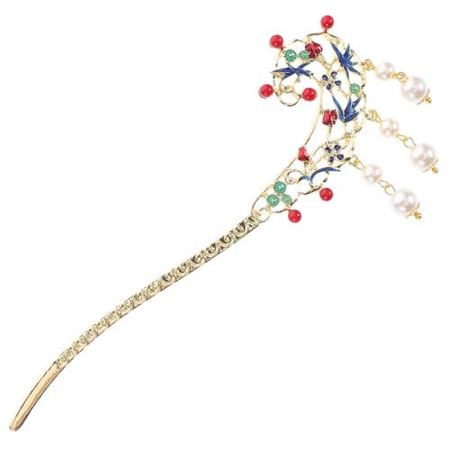 HAPINARY Perlen Haarschmuck Mit Quasten Chinesische Haarstäbe Für Frauen Vintage Haarnadeln Traditioneller Kopfschmuck Für Hochsteckfrisuren von HAPINARY