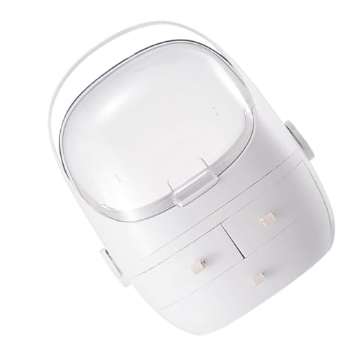 HAPINARY Make-up-organizer Große Kapazität Weiße Stabile Abs-aufbewahrungsbox für Den Schreibtisch von HAPINARY