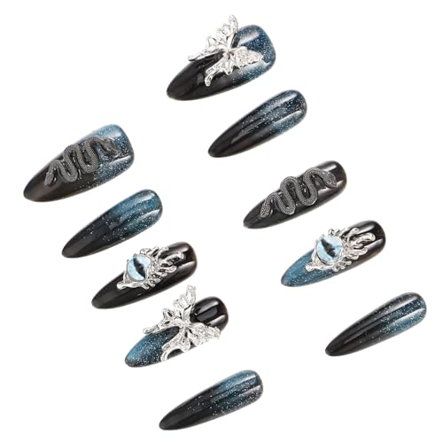 HAPINARY Aufklebbare Nägel Frauen Mädchen Selbstklebende Abnehmbare Künstliche Nägel Lange Nagelspitzen Für Nageldesign von HAPINARY