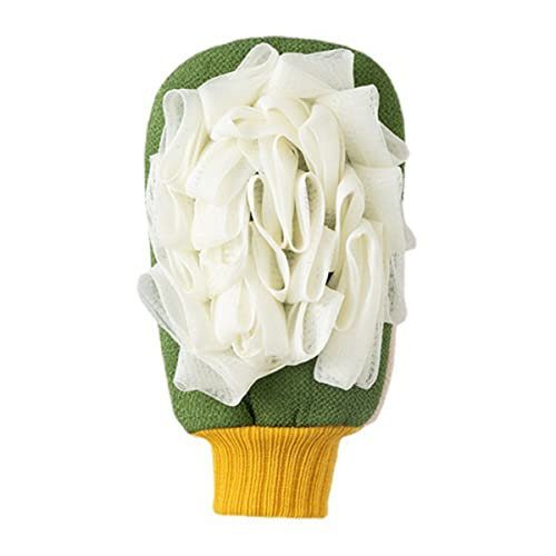 HAPINARY Badehandschuhe mit Blumen Parfümfreies Taubenseifenstück Duftseife unparfümierte Seife exfoliating glove exfoliate gloves handtücher Badelatschen Badewerkzeug Ballaststoff Green von HAPINARY