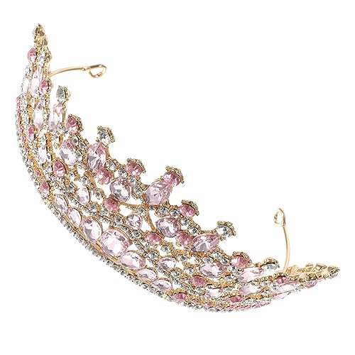 HAPINARY Barock Brautkrone Haarreif mit Strasssteinen Leichtes Hochzeits Haarband für Damen Geburtstagskrone Mädchen Vintage Haarschmuck Accessoire für Festliche Anlässe von HAPINARY