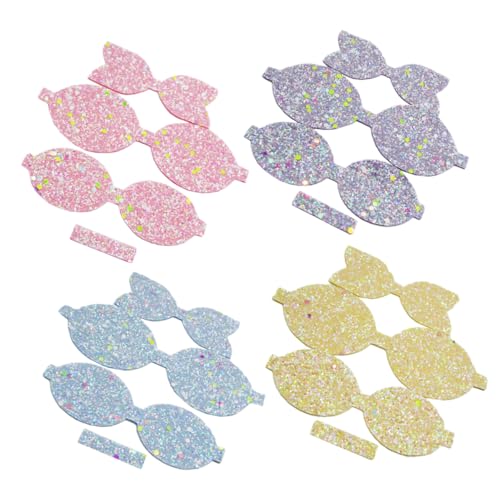 HAPINARY Haaraccessoires Damen Schleifenblatt Kunstleder Zubehör Haarspangen Glänzendes Schleifendekor Material Für Herstellung von HAPINARY