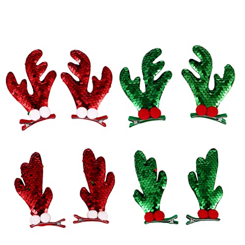 HAPINARY 8er Satz Süße Geweih Haarspangen Mit Pailletten Für Mädchen Party Kopfschmuck Accessoires von HAPINARY