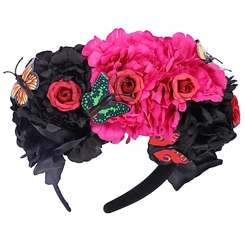 HAPINARY Blumen Stirnband Floral Damen Kopfschmuck Haarschmuck Blume Krone Party Festival Hochzeit Geburtstag Geschenk Blumenkronen-stirnband Blume Krone Stirnband von HAPINARY